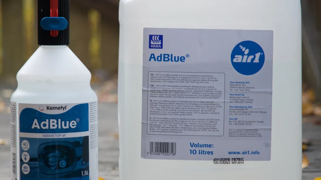 Appoint d’AdBlue sur un véhicule diesel avec un bidon dédié