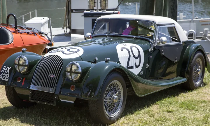 Photo réelle d’une Morgan Plus Four illustrant le guide d’achat belge