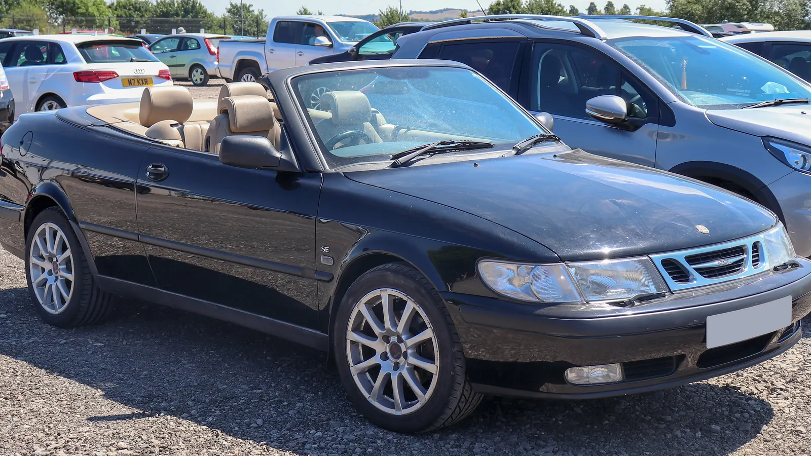 Photo réelle d’une Saab 9-3 illustrant le guide d’achat belge