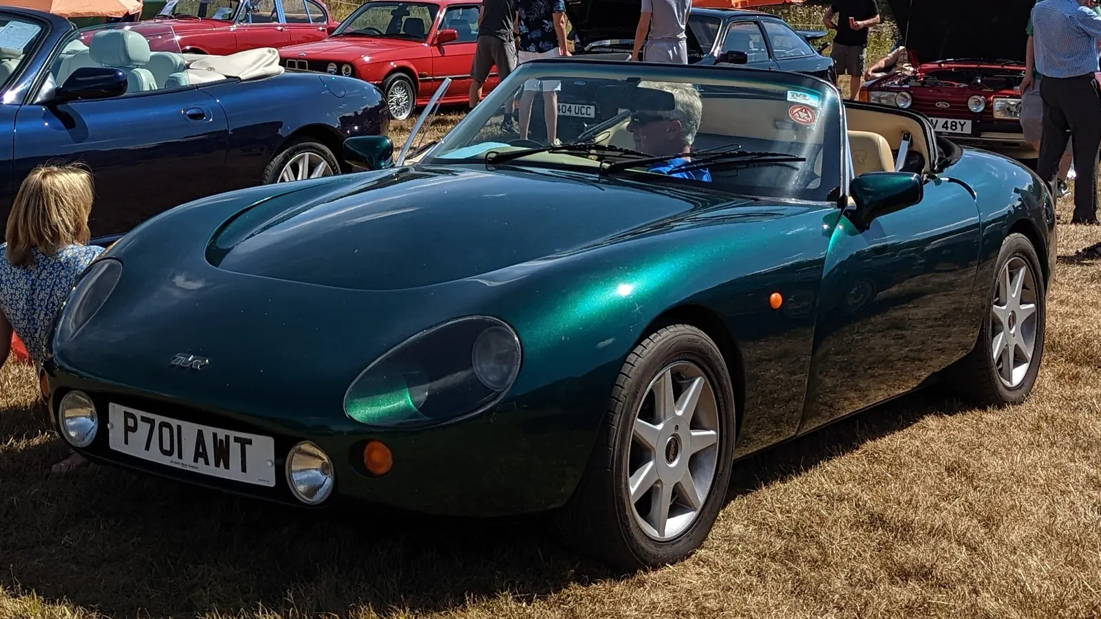 Photo réelle d’une TVR Griffith illustrant le guide d’achat belge