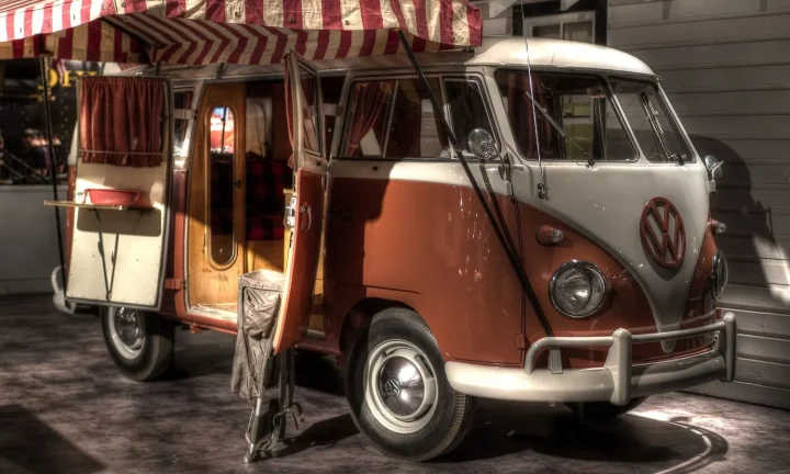 Camping-car réel photographié sur la route ou en stationnement pour « Week-ends en camping-car en Belgique : Nos top 5 des destinations rapides »