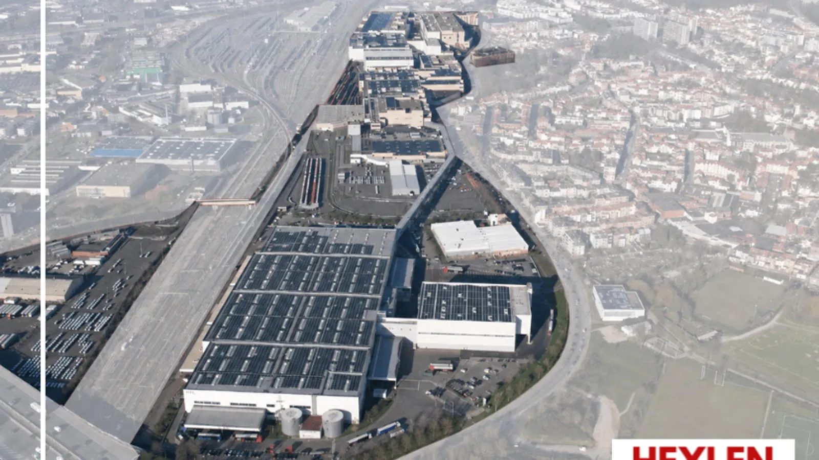 Vue aérienne de l’ancienne usine Audi Brussels à Forest