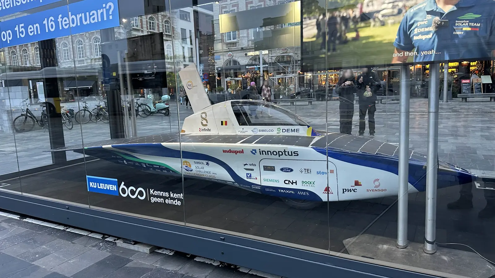 Prototype solaire Innoptus de KU Leuven exposé à Louvain en 2025