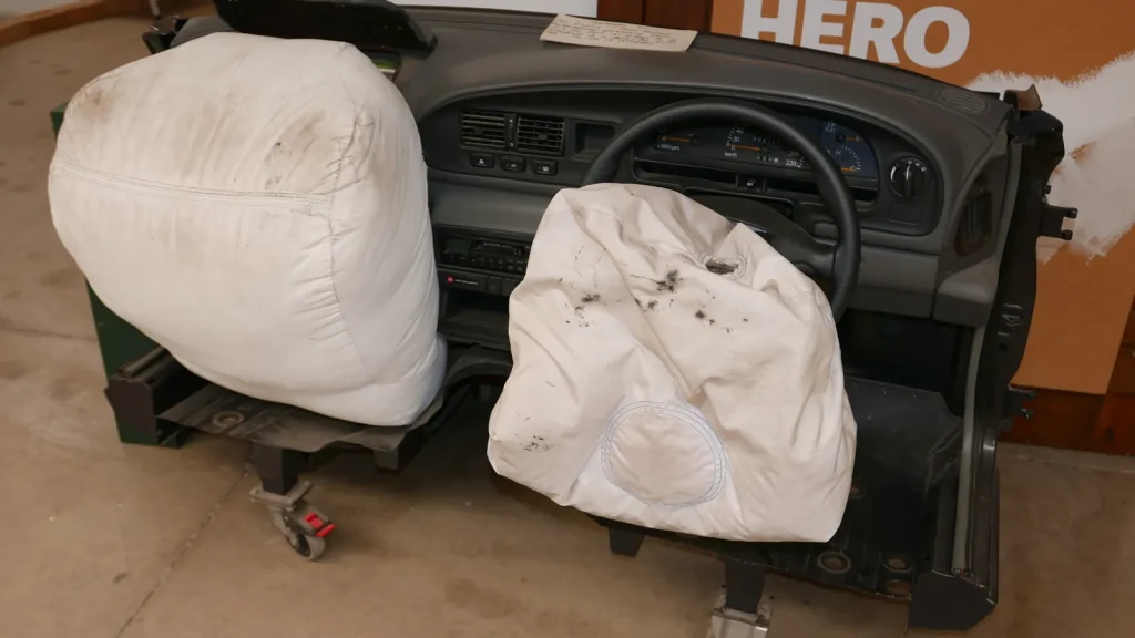 Présentation des airbags dans un habitacle de Holden Commodore